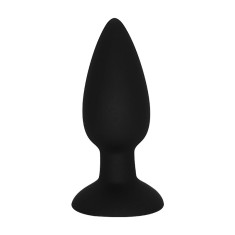 Dop Anal Medium cu Ventuza, Silicon Lichid, Negru, 9.8 cm, Guilty Toys
