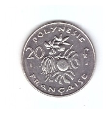Moneda Polinezia Franceza 20 francs/franci 1996, stare foarte buna, cu luciu