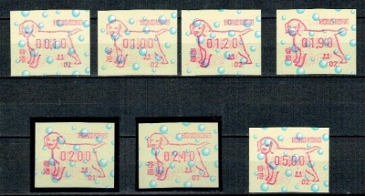 Hong Kong 1994 - Anul cainelui, marci de automat, serie neuzata foto