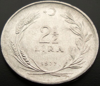 Moneda 2 1/2 LIRE - TURCIA, anul 1977 * cod 149 foto