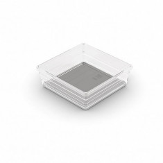 Organizator Curver SISTEMO 6, transparent/gri, 15x15x5 cm, pentru sertar