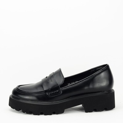 Mocasini negri de tip loafers H8-359 M2 foto
