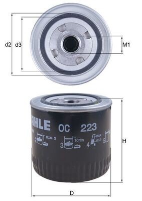 MAHLE OC 223 Filtru ulei foto