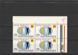 ROMANIA 1971 LP 755 ANUL INTERNATIONAL LUPTA CONTRA RASISMULUI BLOC DE 4 TIMBRE COLT DE COALA MNH