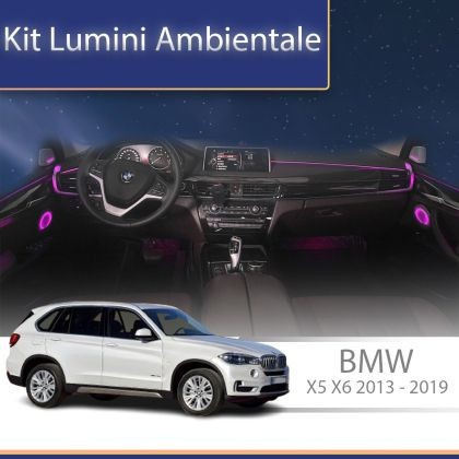 Lumini ambientale BMW X5 X6 (F15 F16) 2014-2019 dedicat set complet control telefon sau sistem original CarStore Technology