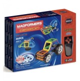 Set magnetic cu telecomanda Roti amuzante Magformers 20 piese, Clics toys