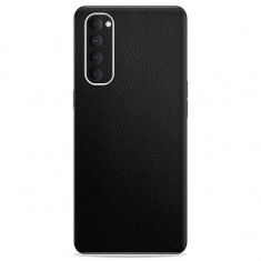 Set Folii Skin Acoperire 360 Compatibile cu Oppo Reno4 Pro 4G (Set 2) - ApcGsm Wraps Leather Black