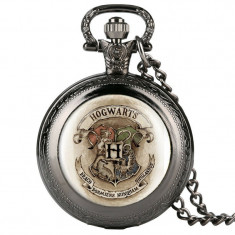 Mini Ceas De Buzunar HARRY POTTER - Hogwarts Negru foto