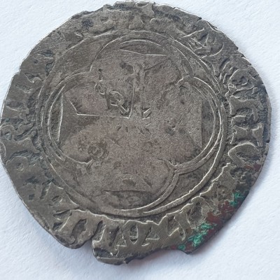 Franța Blanc cu Coroana ND (1461-83) Angers argint Ludovic Xl R-1 foto