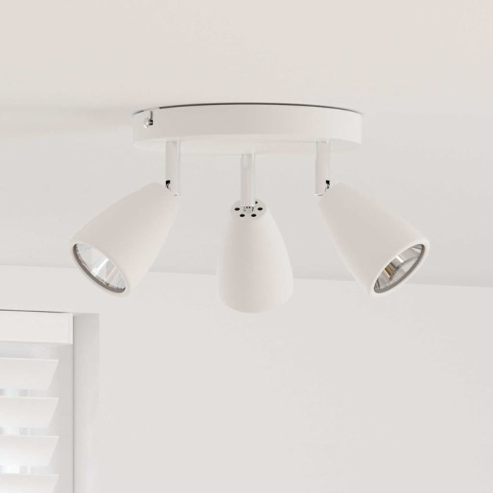 vidaXL Spot de tavan Alb 19 x 19 x 14.5 cm Oțel 4108214
