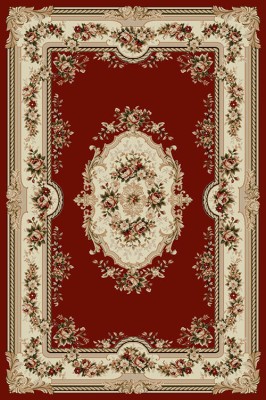 Covor Model Lotos 575-210, Marime 50 x 80 cm, Grena, Rosu, Inaltime Fir 8 mm, Antialergic, Polipropilena, Living, Dormitor, Sufragerie, Birou foto