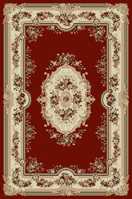 Covor Model Lotos 575-210, Marime 50 x 80 cm, Grena, Rosu, Inaltime Fir 8 mm, Antialergic, Polipropilena, Living, Dormitor, Sufragerie, Birou