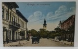 GIURGIU , STRADA ALEX. LAHOVARY , CARTE POSTALA ILUSTRATA , INCEPUT DE SECOL XX