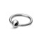 Piercing Ureche Circular - 1.2x8x3 - argintiu bilă simplă