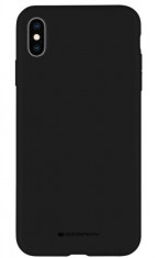 Husa Spate Mercury Silicone iPhone X / Xs ,cu Interior Alcantara ,negru foto