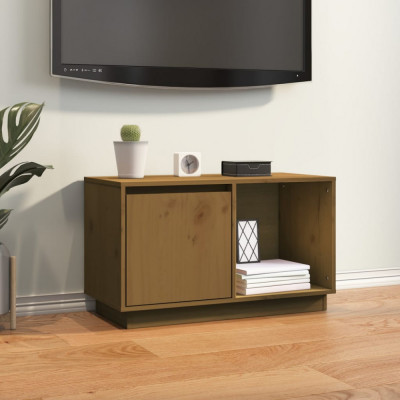 Comoda TV, maro miere, 74x35x44 cm, lemn masiv de pin GartenMobel Dekor foto