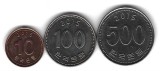 Coreea de Sud , lot 60 - 10 + 100 + 500 Won 2015
