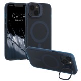 Husa Kwmobile pentru Apple iPhone 13, Albastru inchis/Transparent, Silicon, 61939.17, Plastic, Carcasa