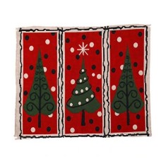 Servet de masa, flippy, model brazi de craciun, tematica craciun, prosop pentru masa, 47x33 cm, bumbac si fibre sintetice, rosu