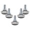 Set 5 Picioare pentru scaun de birou tija 11 mm, Kwmobile, Argintiu/Negru, Otel, 56094.05