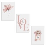 Set Postere Decorative Roz &ndash; Modele Elegante pentru Interior, CMCLASS