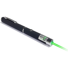 Laser pointer verde, tip stilou metalic, 3V