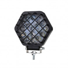 Proiector LED cu Grilaj 48W Hexagon Lumina de Lucru Alba Utilaje ATV foto
