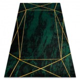 Exclusiv EMERALD covor 1022 glamour, stilat, geometric, marmură sticla verde / aur, 140x190 cm