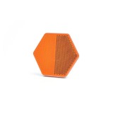 Catadioptru hexagonal cu adeziv UO6 WAS , portocaliu, montaj universal