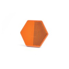 Catadioptru hexagonal cu adeziv UO6 WAS , portocaliu, montaj universal