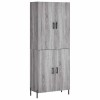 Dulap inalt, gri sonoma, 69,5x34x180 cm, lemn compozit