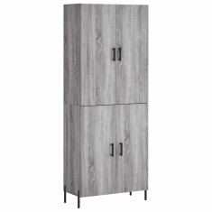 Dulap inalt, gri sonoma, 69,5x34x180 cm, lemn compozit