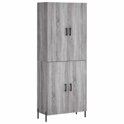 Dulap inalt, gri sonoma, 69,5x34x180 cm, lemn compozit foto