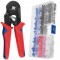 Set cleste sertizare hexagonal cu 500 de bucati terminale conductori 0.14 - 10 mm2