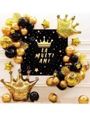 Set aranjament baloane, fundal LA MULTI ANI, accesorii foto