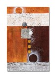 Cumpara ieftin Tablou abstract pictat manual living, birou, Calatorie in spatiu 3, 90x60cm ulei pe panza efect 3D, gata de agatat pe perete
