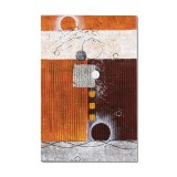 Tablou abstract pictat manual living, birou, Calatorie in spatiu 3, 90x60cm ulei pe panza efect 3D, gata de agatat pe perete