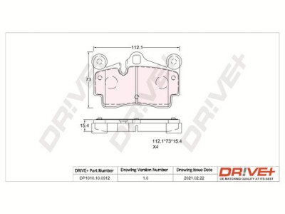 Dr!ve+ DP1010.10.0912 set placute frana,frana disc foto