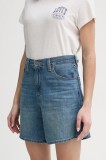 Levi&#039;s pantaloni scurti jeans HIGH BAGGY SHORT femei, neted, high waist, A9311