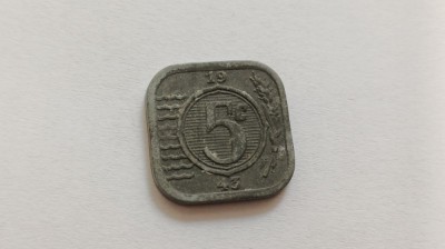 Olanda-5 Centi 1943 foto