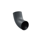 Cot de evacuare burlan pentru sistem pluvial, Bilka, metalic, grafit (RAL 7024), mat, D 90 mm
