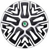 Set 4 Capace Roti 16 &quot; Best Alb-Negru, Compatibile Cu Skoda