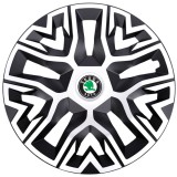 Cumpara ieftin Set 4 Capace Roti 14 inchi, Best Alb-Negru, Compatibile Cu Skoda
