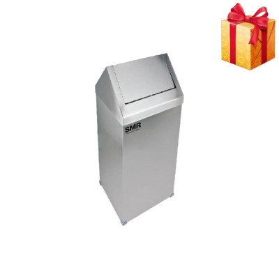 Cos de gunoi cu capac batant, din inox, 36 litri foto