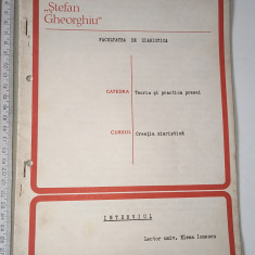ACADEMIA STEFAN GHEORGHIU FACULTATEA DE ZIARISTICA ,1975,CURS CREATIA ZIARISTICA