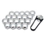 Set capacele ornament prezoane. 20+1 cadou. 17 mm. culoare Cromat