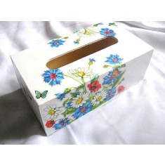 Cutie servetele cu model floral si fluturi, cutie servetele 29358