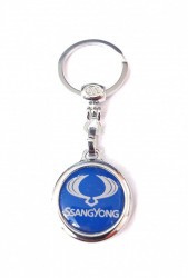 Breloc Premium metal inoxidabil compatibil SsangYong multicolor