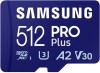 SAMSUNG PRO Plus 512GB microSD UHS-I U3 Full HD 4K UHD 180MB/s Read 130MB/s Write Memory Card Incl. SD-Adapter 2023 "MB-MD512SA/EU" (timbru verde 0.03