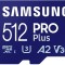 SAMSUNG PRO Plus 512GB microSD UHS-I U3 Full HD 4K UHD 180MB/s Read 130MB/s Write Memory Card Incl. SD-Adapter 2023 &quot;MB-MD512SA/EU&quot; (timbru verde 0.03